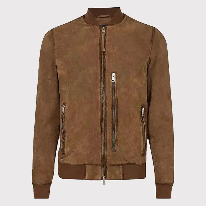 The Belmont Suede Bomber Jacket